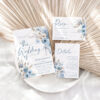 Dusty Blue Wedding Invitation Template Set | Boho Wedding Invite Dusty Blue Wedding Invitation Template Set | Boho Wedding Invite