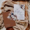 Navy Blue & Rust Wedding Template BUNDLE | 50+ Templates Editable Rustic Invitation Suite & Boho Signs Boho Rust Navy Wedding Invitation Card Template | Fall Rustic Wedding