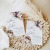 Boho Navy Rust Save The Date Template D019-05