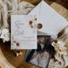 Boho Terracotta Wedding Save The Date Template With Photo | Save Our Date Printable Boho Terracotta Wedding Save The Date Template With Photo D021-05