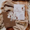 Rustic Wedding Invitation Card Template | Terracotta Wedding Printable Rustic Wedding Invitation Card Template | Terracotta Wedding Printable