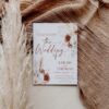 Rustic Wedding Invitation Card Template | Terracotta Wedding Printable