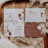 Terracotta Boho Wedding Invitation Card | Fall Wedding Suite Template