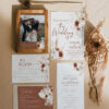 Terracotta Boho Wedding Invitation Card | Fall Wedding Suite Template