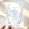 Botanical Wedding Invite Template | Wildflower Wedding Invitation Card | Elegant Wedding Botanical Wedding Invite Template | Wildflower Wedding Invitation Card | Elegant Wedding