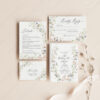 Wildflower Wedding Template BUNDLE | 50+ Templates Editable Floral Invitation Suite Botanical Wedding Invitation Suite Templates | Wild Flower Wedding Set | Elegant Wedding