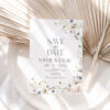 Wildflower Save The Date Template With Photo D023