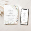 Wildflower Save The Date Template With Photo D023