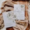 Boho Greenery Wedding Template Bundle | 50+ Templates Editable Sage Green Invitation Suite Greenery Wedding Invitation Card | Boho Rustic Wedding Invite Template