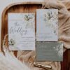 Boho Greenery Wedding Invitation Set | Pampas Rustic Wedding Template Boho Greenery Wedding Invitation Set | Pampas Rustic Wedding Template