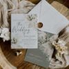 Greenery Wedding Invitation Card | Boho Rustic Wedding Invite Template Greenery Wedding Invitation Card | Boho Rustic Wedding Invite Template