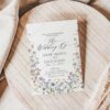 Boho Wildflower Wedding Invitation Card | Wedding Invite Template Printable Boho Wildflower Wedding Invitation Card | Wedding Invite Template Printable