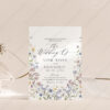 Boho Wildflower Wedding Invitation Card | Wedding Invite Template Printable Boho Wildflower Wedding Invitation Card | Wedding Invite Template Printable