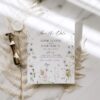 Elegant Wildflower Wedding Invitations Template Bundle | Editable Floral Invitation Suite Boho Wildflower Save the Date Wedding Template D028