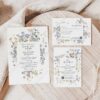 Wildflower Botanical Wedding Bundle | Complete Wedding Stationery Kit 50+ Templates Wildflower Wedding Invitation Set Printable | Boho Floral Wedding Template