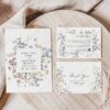 Wildflower Wedding Invitation Set Printable | Boho Floral Wedding Template