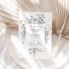 Wildflower Wedding Save The Date Template | Save Our Date | Botanical Invitation Card Wildflower Wedding Save The Date Template D029