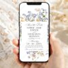 Wildflower Wedding Save The Date Template | Save Our Date | Botanical Invitation Card Wildflower Wedding Save The Date Template D029