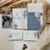 Blue Bohemian Wedding Bundle Template | Complete Wedding Stationery Kit (50+ Templates) Editable Signs & Reception Blue Boho Wedding Invitations Suite Template | Pampas Grass Invite