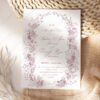 Monogram Save The Date Template | Vintage Save Our Date Cards Printable | Pink Floral Monogram Save The Date Template D031-2A
