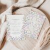 Pastel Wildflower Wedding Invitation Set Templates | Floral Wedding Card | Baby Pink Baby Blue