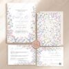 Pastel Wildflower Wedding Invitation Set Templates | Floral Wedding Card | Baby Pink Baby Blue Pastel Wildflower Wedding Invitation Set Templates | Floral Wedding Card | Baby Pink Baby Blue