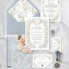 Vintage Floral Wedding Invitation Template | Wildflower Wedding Card | Formal Classic Wedding Wildflower Vintage Wedding Invitation Card | Floral Wedding Suite Template | Formal Classic Wedding