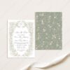 Vintage Floral Wedding Save The Date Template | Wildflower Save The Date Cards Vintage Floral Wedding Save The Date Template D034-2