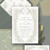 Vintage Wildflower Wedding Invitations Set Template | Botanical Wedding