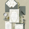 Vintage Wildflower Wedding Invitations Set Template | Botanical Wedding