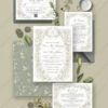 Vintage Wildflower Wedding Invitations Set Template | Botanical Wedding