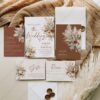Rustic Terracotta Wedding Invitation Suite | Boho Rust Wedding Templates Rustic Terracotta Wedding Invitation Suite | Boho Rust Wedding Templates