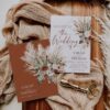 Boho Wedding Invitation Card Template | Sage Green Terracotta Wedding