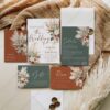 Boho Wedding Invitation Suite Template | Sage Green Terracotta Wedding Boho Wedding Invitation Suite Template | Sage Green Terracotta Wedding