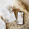 Rust Boho Save The Date Template Printable D036
