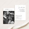 Minimal Wedding Save the Date Invite Template | Modern Save Our Date Cards Printable