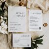Minimalist Wedding Invitation Template | Wedding Invitations Set QR Code