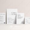 Modern Minimalist Wedding Bundle | 50+ Templates Editable Invitations, Signs & Reception Templates Minimalist Wedding Invitation Template | Wedding Invitations Set QR Code