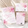 Hot Pink Wedding Invitation Card | Bright Pink Floral Wedding Invitation Suite Template Hot Pink Wedding Invitation Card | Bright Pink Floral Wedding Invitation Suite Template