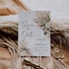 Greenery Wedding Save The Date Template with Photo | Sage Green Save The Date Card Greenery Wedding Save The Date Template with Photo E008