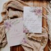 Romantic Wedding Invitations Suite Template | Blush Pink Wedding Set | Mauve Boho Pampas