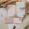 Romantic Wedding Invitations Suite Template | Blush Pink Wedding Set | Mauve Boho Pampas Romantic Wedding Invitations Suite Template | Blush Pink Wedding Set | Mauve Boho Pampas