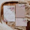 Romantic Wedding Invitations Suite Template | Blush Pink Wedding Set | Mauve Boho Pampas
