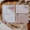 Romantic Wedding Invitations Suite Template | Blush Pink Wedding Set | Mauve Boho Pampas
