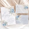 Bohemian Blue Pampas Wedding Invitations | Wedding Suite Template Bohemian Blue Pampas Wedding Invitations | Wedding Suite Template