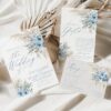 Bohemian Blue Pampas Wedding Invitations | Wedding Suite Template