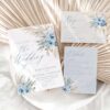 Bohemian Blue Pampas Wedding Invitations | Wedding Suite Template