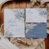 Dusty Blue Wedding Invitation Template | Boho Pampas Grass Wedding Set