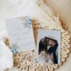 Rustic Blue Save our Date Card E013