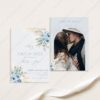 Rustic Blue Save our Date Card E013